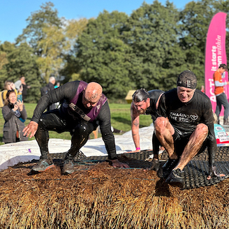 Hands reaching for each other